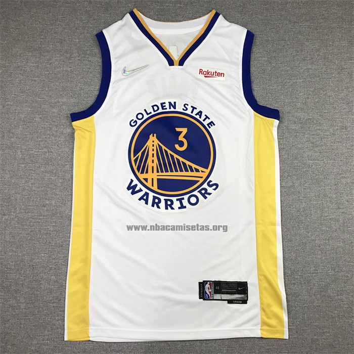 Camiseta Golden State Warriors Jordan Poole NO 3 Association Blanco